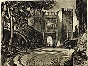 A Gate of Segovia by Joseph Pennell