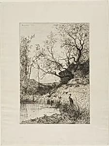 A Pond Near Rousillon by Adolphe Appian