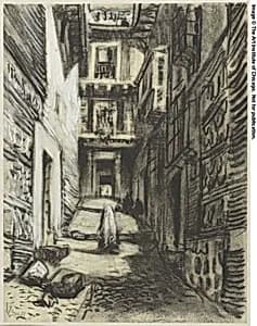 A Street of Toledo by Joseph Pennell