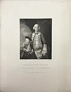 Admiral Holburne and his son by Unknown artist