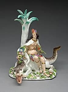 Allegorical Figure Representing America by Meissen Porcelain Manufactory