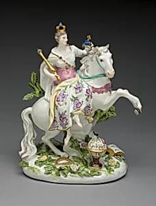Allegorical Figure Representing Europe by Meissen Porcelain Manufactory