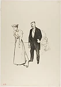 Alone at last! by Théophile-Alexandre Pierre Steinlen
