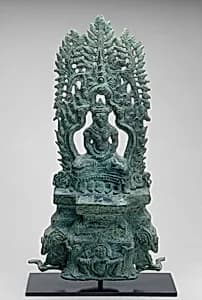 Altarpiece with Meditating Buddha by Khmer