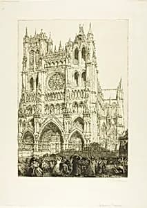 Amiens Cathedral by Louis Auguste Lepère