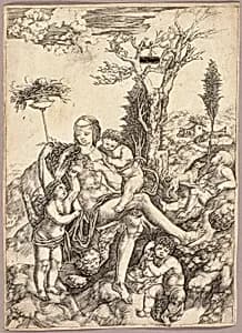 An Allegory of Abundance by Cristofano Robetta