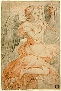 Angel Playing a Flute by Circle of Giuseppe Cesari
