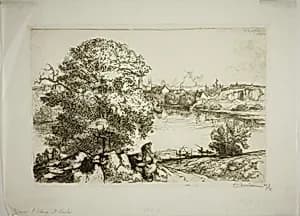 Angers, Lake Saint-Nicolas by Louis Auguste Lepère