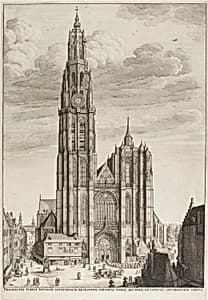 Antwerp Catherdral by Wenceslaus Hollar