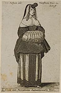 Antwerp Wife by Wenceslaus Hollar