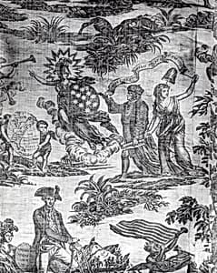Apotheosis of Franklin (Furnishing Fabric) by Valentine Green