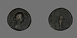As (Coin) Portraying Empress Faustina by Ancient Roman