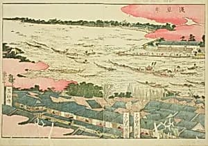 Asakusa Festival (Asakusa matsuri), from the illustrated book "Picture Book of Amusements of the East (Ehon Azuma asobi)" by Katsushika Hokusai