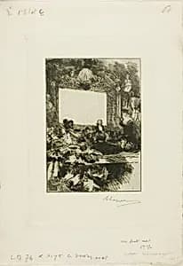 At the Chat Noir by Louis Auguste Lepère