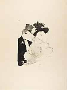 At the Concert by Henri de Toulouse-Lautrec