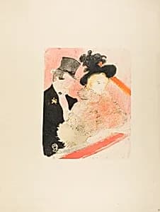 At the Concert by Henri de Toulouse-Lautrec