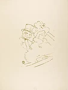 At the Concert by Henri de Toulouse-Lautrec