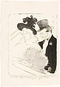 At the Concert by Henri de Toulouse-Lautrec