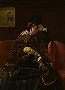 At the Railway Station by Alfred Stevens