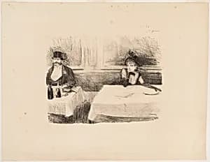At the Restaurant by Jean Louis Forain