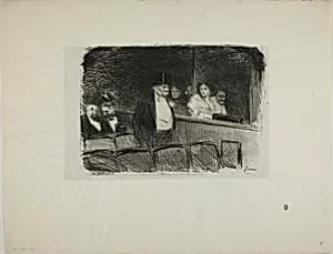 At the Theater by Jean Louis Forain