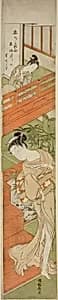 Attracting her attention by Isoda Koryusai