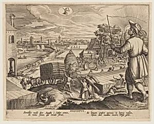August, from Twelve Months by Adriaen Collaert