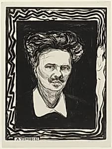August Strindberg by Edvard Munch