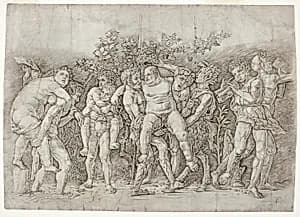 Bacchanal with Silenus by Andrea Mantegna