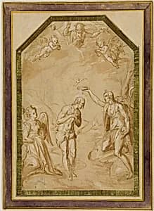 Baptism of Christ by Unknown Bolognese
