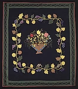 "Basket of Flowers" Quilt by Unknown