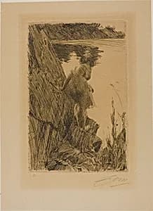 Bather (Evening) III by Anders Zorn