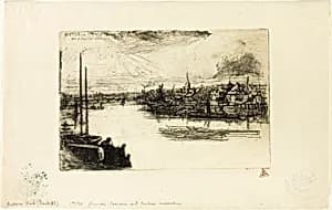 Battersea Reach by Francis Seymour Haden