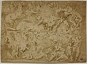 Battle of Amazons by Lodovico Carracci