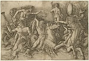 Battle of Sea-Gods, Left Half of a Frieze by Andrea Mantegna