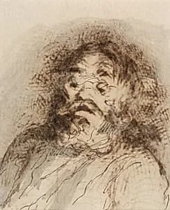Bearded Man by Honoré-Victorin Daumier