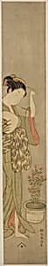 Beauty Adjusting Her Hairpin by Suzuki Harunobu