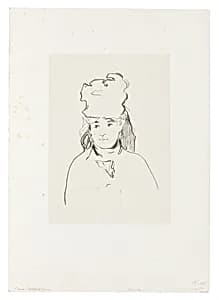 Berthe Morisot in Silhouette by Édouard Manet