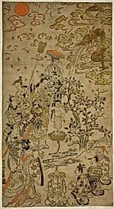 Birth of the Buddha by Hanegawa Chincho