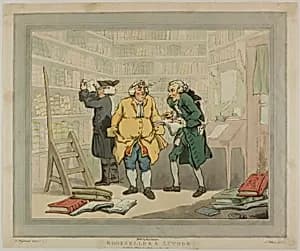 Bookseller and Author by Thomas Rowlandson