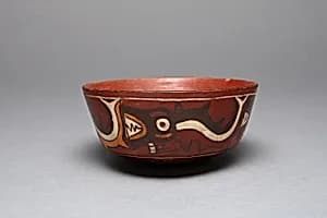 Bowl Depicting Anthropomorphic Sharks by Nasca