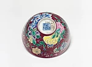 Bowl with Peonies by Unknown