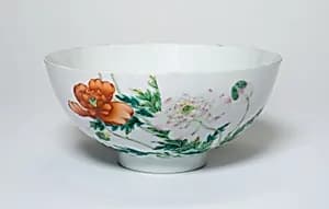Bowl with Peony Flowers by Unknown