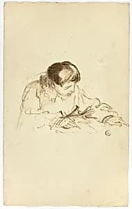 Boy Writing or Sketching