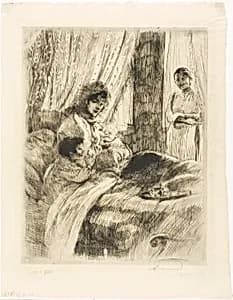 Breakfast, plate four from Woman by Albert Besnard