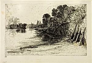 Brentford Ferry by Francis Seymour Haden