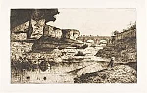 Bridge at Hautville by Adolphe Appian