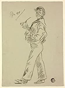 British Seaman on Shoreleave by Philip William May
