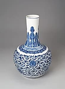Bulbous Vase with Stylized Vines by Unknown