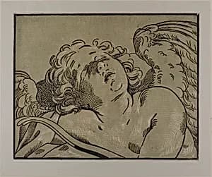 Bust of Sleeping Cupid by Bartolomeo Coriolano